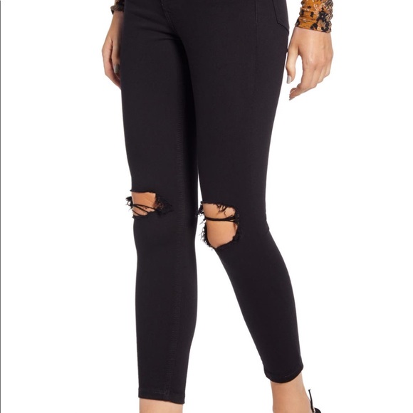 TOPSHOP Jamie high waisted black skinny jeans - Picture 2 of 4
